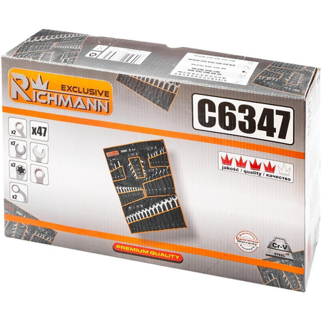 Bogaty zestaw kluczy 47szt, Richmann