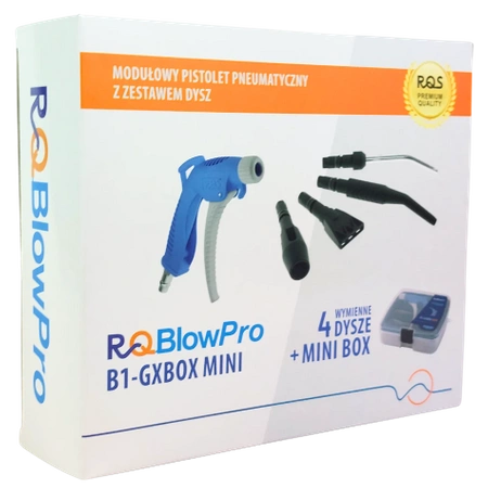 Pistolet do przedmuchiwania modułowy z zestawem 4 dysz Rectus B1-GXBOX MINI