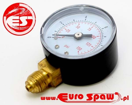 Manometr do powietrza 50mm 0-4 bar, gwint 1/4" boczny