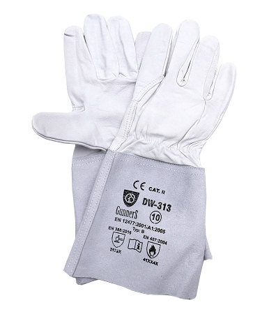 Rękawice spawalnicze Tig Gunners DW-313 (kozia skóra+dwoina), R.10