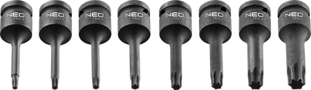 Klucze udarowe TORX, 1/2', zestaw 9 szt., NEO 08-712