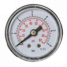 Manometr do powietrza 40mm 0-6 bar, gwint 1/8" tylny
