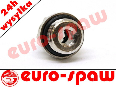 Złączka wtykowa metalowa prosta fi 6mm z gwintem 1/4'Z