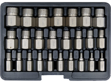 Wykrętaki do uszkodzonych śrub wewnętrznych HEX, TORX, SPLINE 25szt, YATO