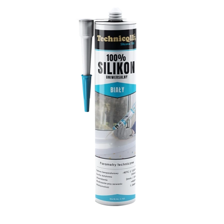 Silikon uniwersalny biały w kartuszu 300ml - TECHNICQLL 