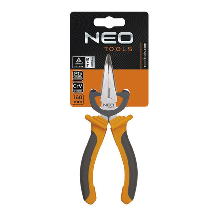 Szczypce wydłużone wygięte 160mm, NeoTools