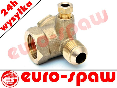 Zawór zwrotny kompresora Prawy 1/2'W x 3/8'Z ITALY