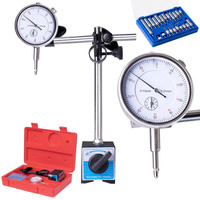 Czujnik zegarowy średnicówka SK1938S 0-10mm 0,01 +Statyw magnetyczny +22 końcówki i walizka