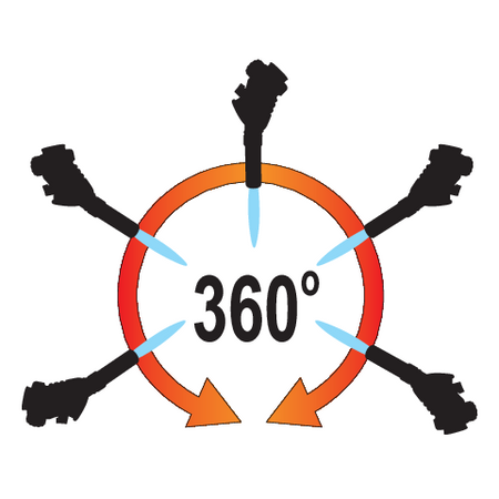 Palnik gazowy do lutowania 360, piezo, na kartusze YATO
