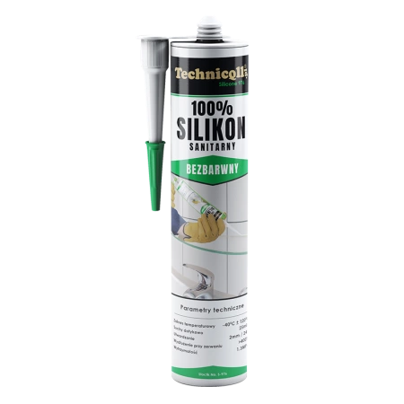 Silikon sanitarny bezbarwny w kartuszu 300ml - TECHNICQLL