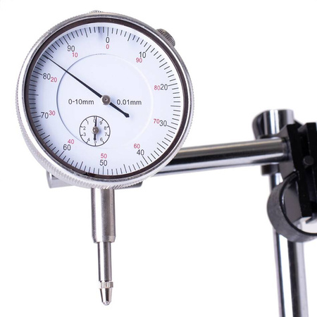 Czujnik zegarowy średnicówka SK1938S 0-10mm 0,01 +Statyw magnetyczny +22 końcówki i walizka