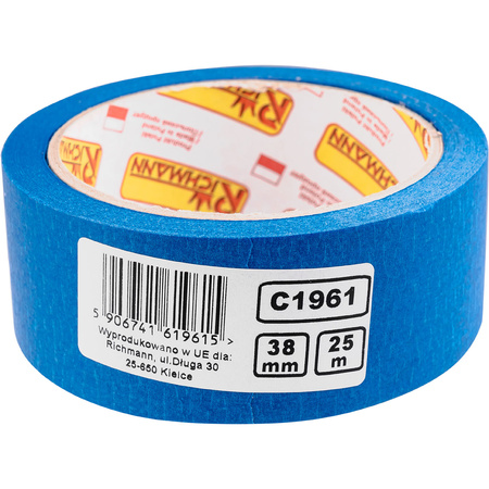 Taśma papierowa malarska 38mm x 25m niebieska RICHMANN