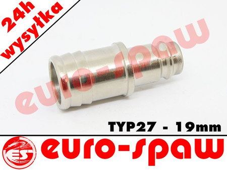 Wtyk do szybkozłącza TYP27 na wąż 19mm, RECTUS