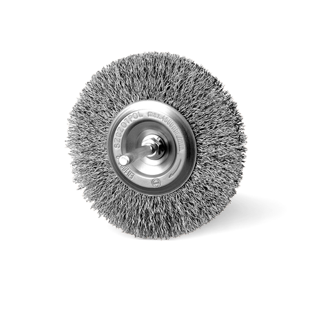 Szczotka tarczowa fi100 z trzpieniem 6mm stalowa