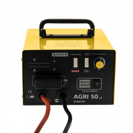 Prostownik z rozruchem inwerterowy Magnum AGRI 50 V2 STARTER (12/24V, ROZRUCH 120A)