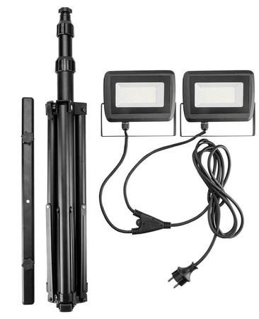 Reflektor led podwójny 2x50W 900lm na statywie NEO 99-062