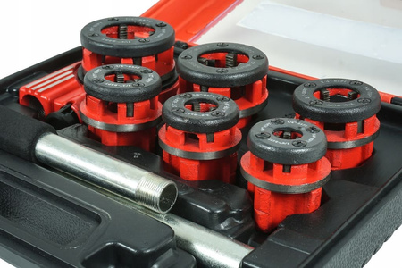 Gwintownica ręczna do rur 1/4" - 1 1/4" 6szt, VERKE 