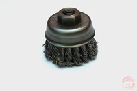 Szczotka doczołowa splatana z nakrętką M14 fi80 kwasoodporna