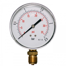 Manometr do powietrza 100mm 0-2,5 bar, gwint 1/2" boczny