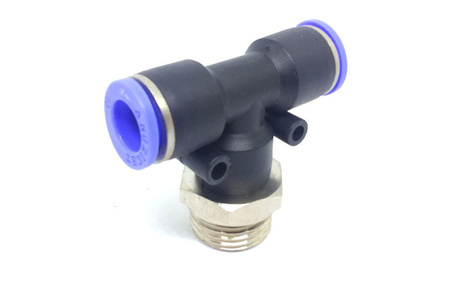 Trójnik wtykowy typ T fi 10mm z gwintem 1/2"Z