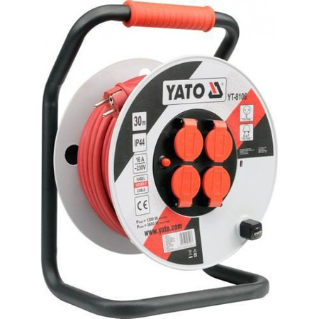 Przedłużacz bębnowy 30m 3x2.5mm, YATO YT-8106