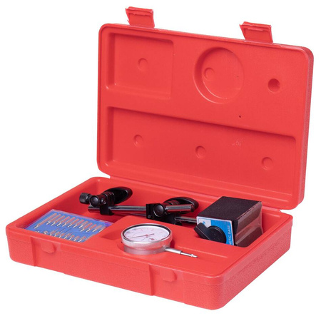 Czujnik zegarowy średnicówka SK1938S 0-10mm 0,01 +Statyw magnetyczny +22 końcówki i walizka