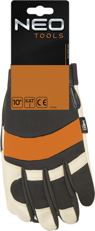 Rękawice robocze skóra+neopren NeoTools 97-606, r.10
