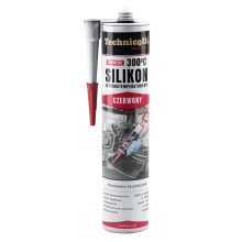 Silikon wysokotemperaturowy 300°C czerwony w kartuszu 300ml - TECHNICQLL