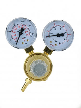 Reduktor do argonu i CO2 mini z dwoma manometrami Ideal