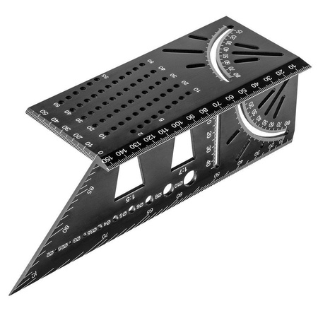 Kątownik japoński stolarski 3D metalowy NEO 72-115