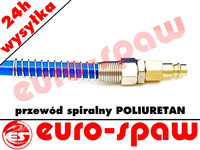 Wąż spiralny poliuretan 12x8 -5m z szybkozłączami 