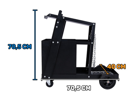 Wózek spawalniczy z 4 szufladami i miejscem na butlę