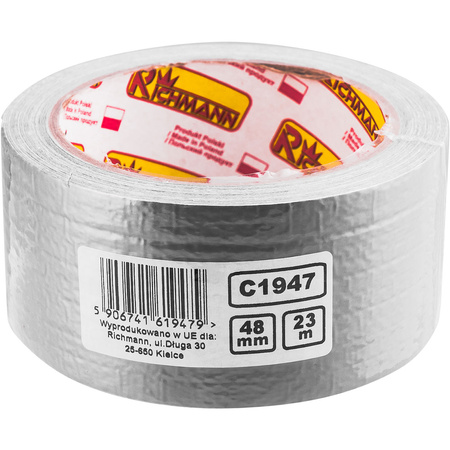 Taśma uniwersalna szara Duct Tape 48mm x 23m, RICHMANN