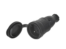 Gniazdo elektryczne 230V na przewód, gumowe z klapką 16A IP44