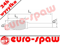 Frez trzpieniowy owalny Ø6, E1222 /CB