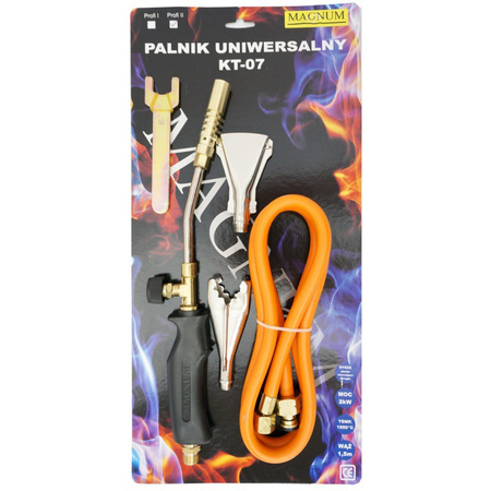 Palnik uniwersalny Magnum KT-07 + 3 dysze do grzania i lutowania