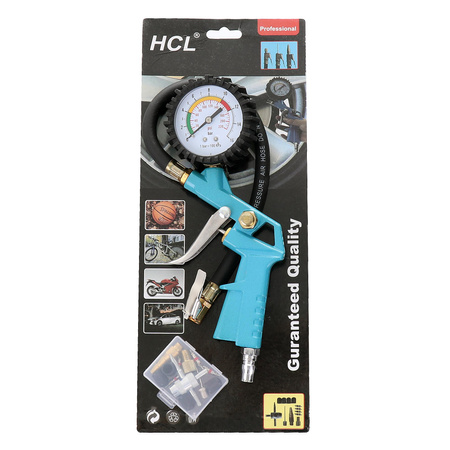 Pistolet do pompowania kół TG-04Kit Technic + zestaw końcówek 