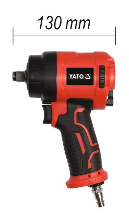 Klucz pneumatyczny udarowy krótki 1/2" 1200Nm YATO YT-09515