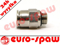 Złączka wtykowa metalowa prosta fi 8mm z gwintem 1/8'Z