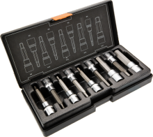 Końcówki sześciokątne na nasadce, zestaw 9 szt., NEO 08-705