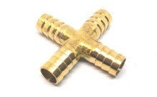 Rozdzielacz mosiężny x4, czwórnik typ "X" na wąż 12mm