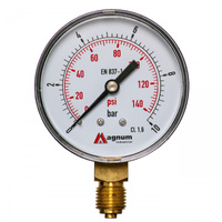 Manometr do powietrza 63mm 0-10 bar, gwint 1/4" boczny