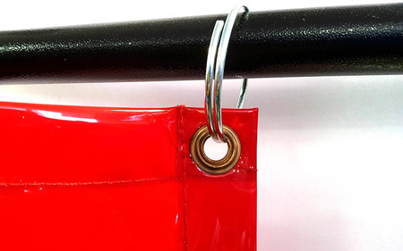 Zasłona spawalnicza 180x180cm czerwona MAGNUM SP-C66PF-R