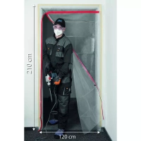 Kurtyna, osłona przeciwpyłowa z zamkiem "L" PE 49-800 NEO TOOLS