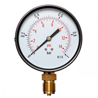 Manometr do powietrza 100mm 0-1 bar, gwint 1/2" boczny