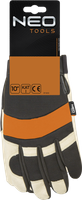 Rękawice robocze skóra+neopren NeoTools 97-606, r.10