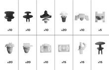 Zestaw spinek samochodowych do Audi, 160szt, Neo Tools 11-964