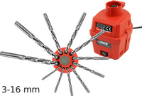 Elektryczna ostrzałka do wierteł 2x głowica 3-16mm 90W VERKE 