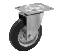 Koło skrętne 100mm (płytka 102x84) metal-guma