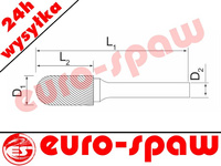 Frez trzpieniowy walcowy zaokrąglony do alu Ø 6, C1225 /N